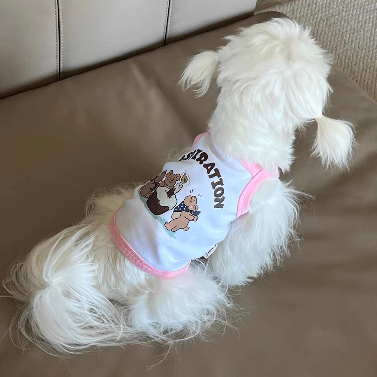 Pink Dog Clothes Dog Aspiration Vest