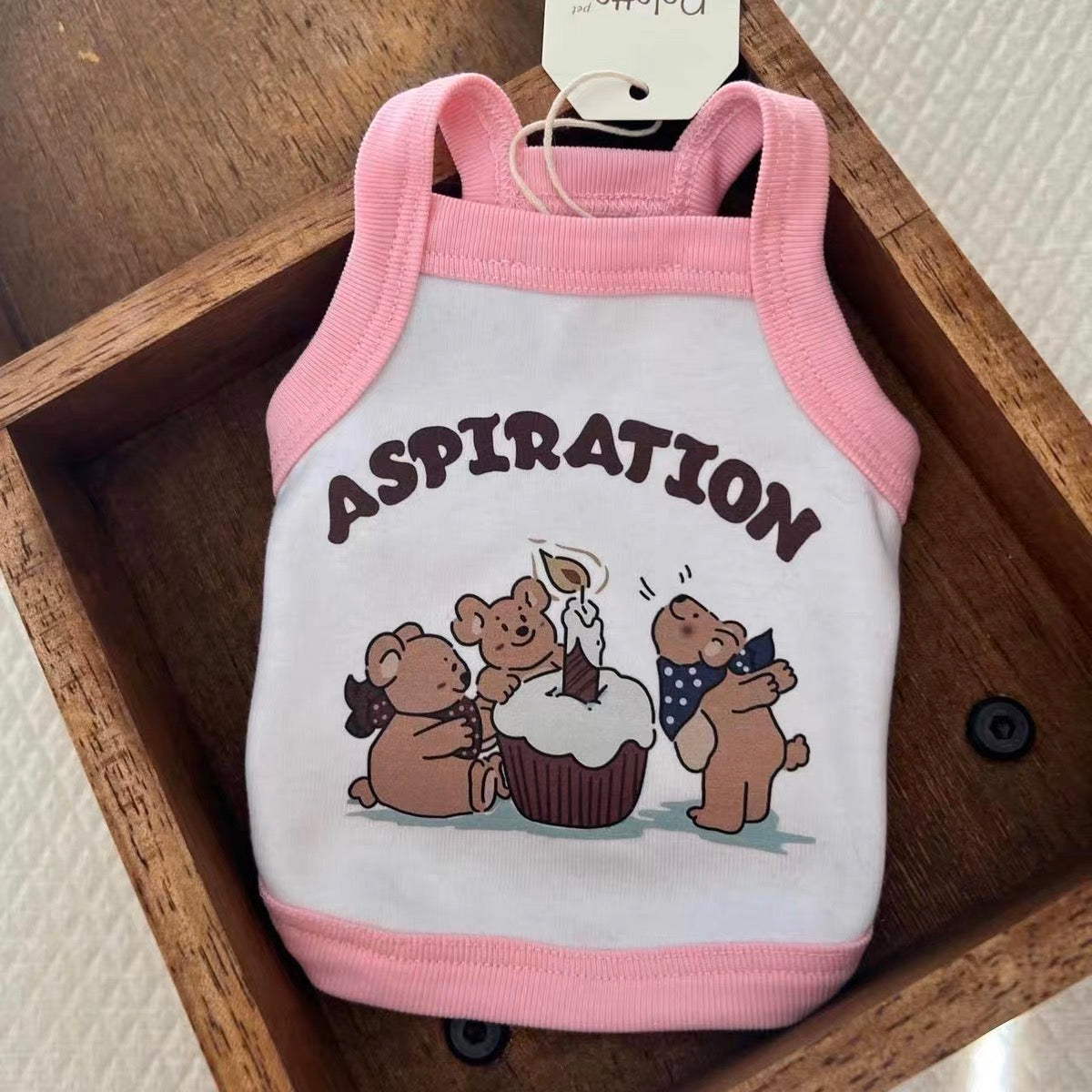 Pink Dog Clothes Dog Aspiration Vest