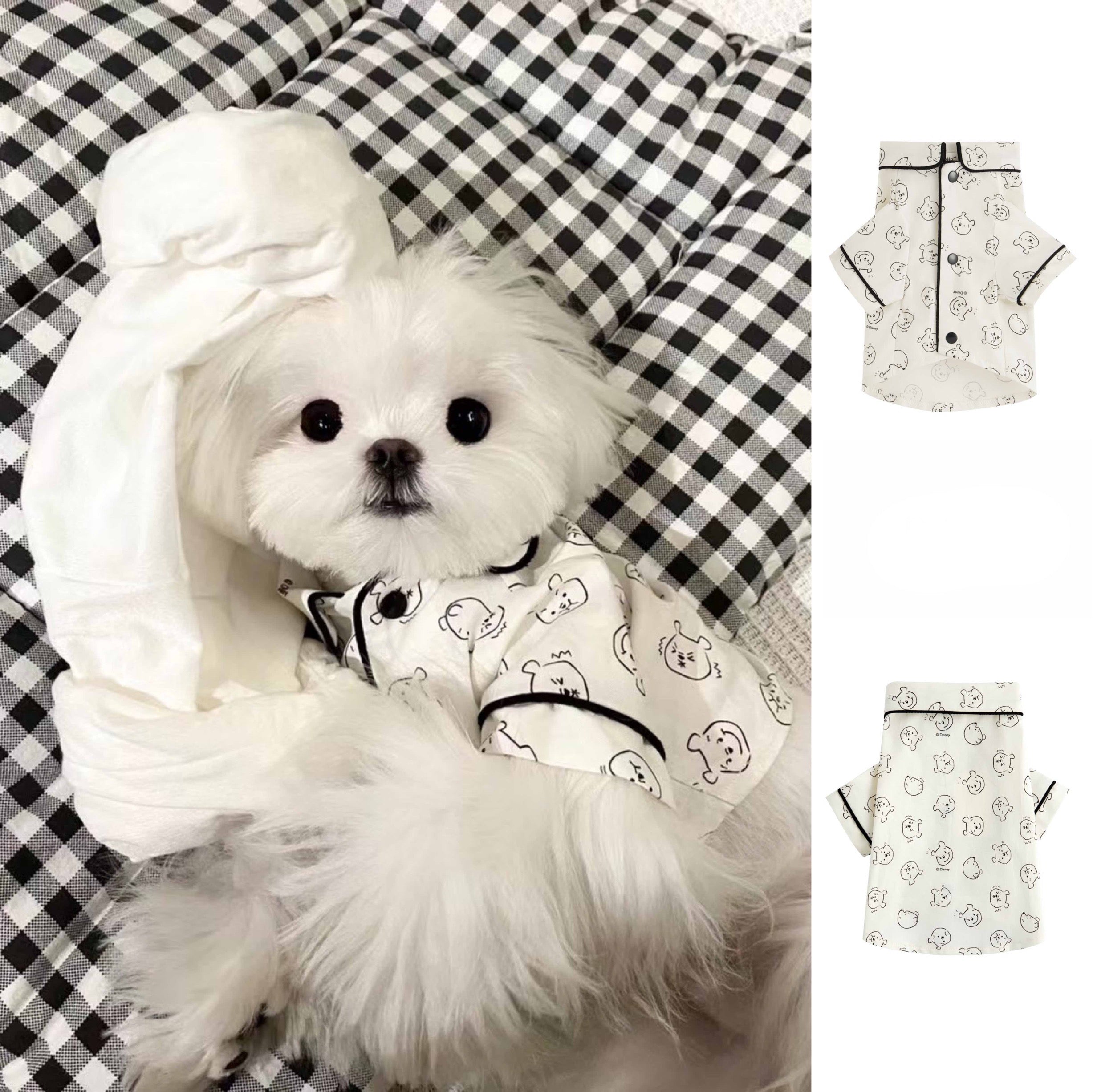 Dog cloth White Winnie Bear Shirt