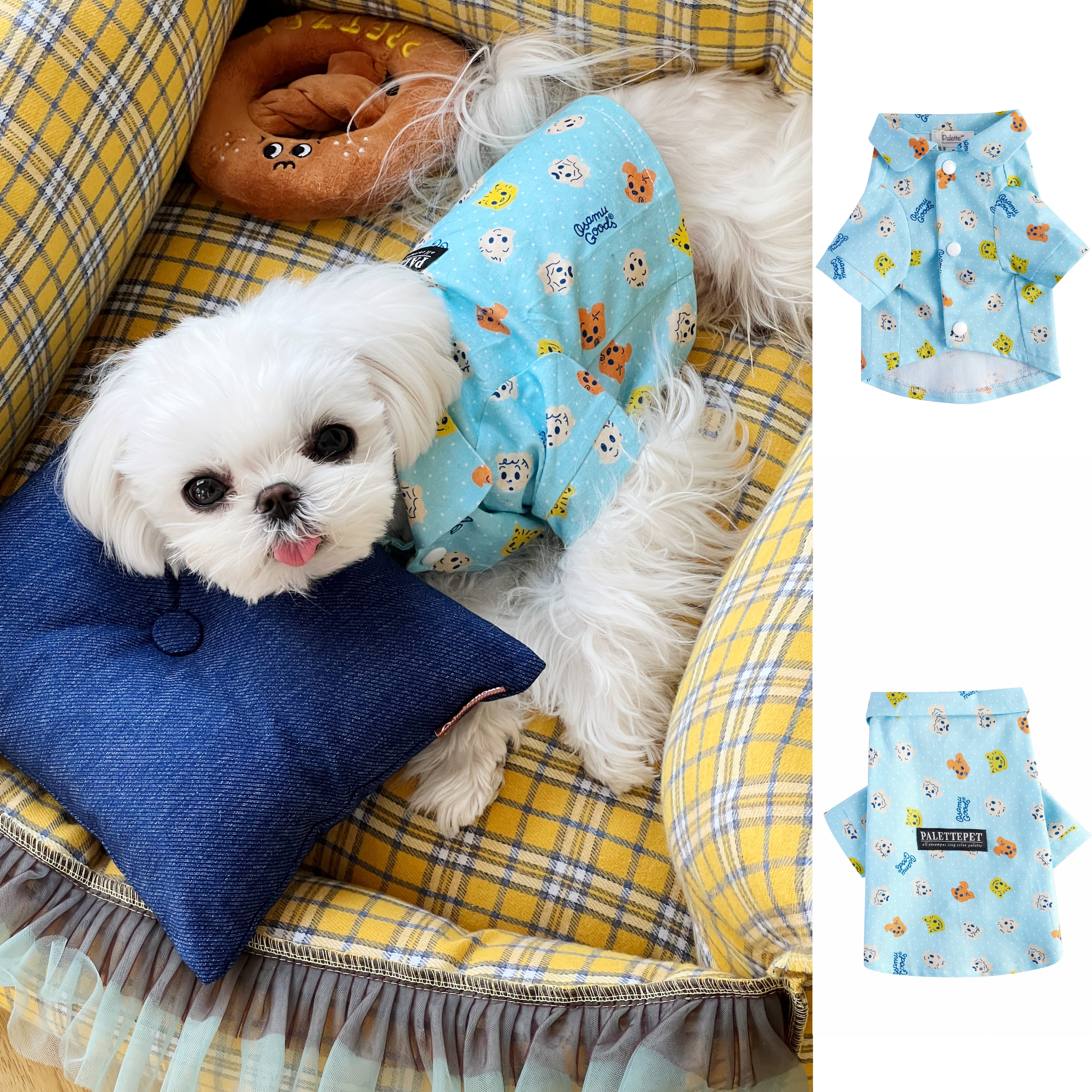 Cute Shirt for Dog Blue Color Dog Cloth