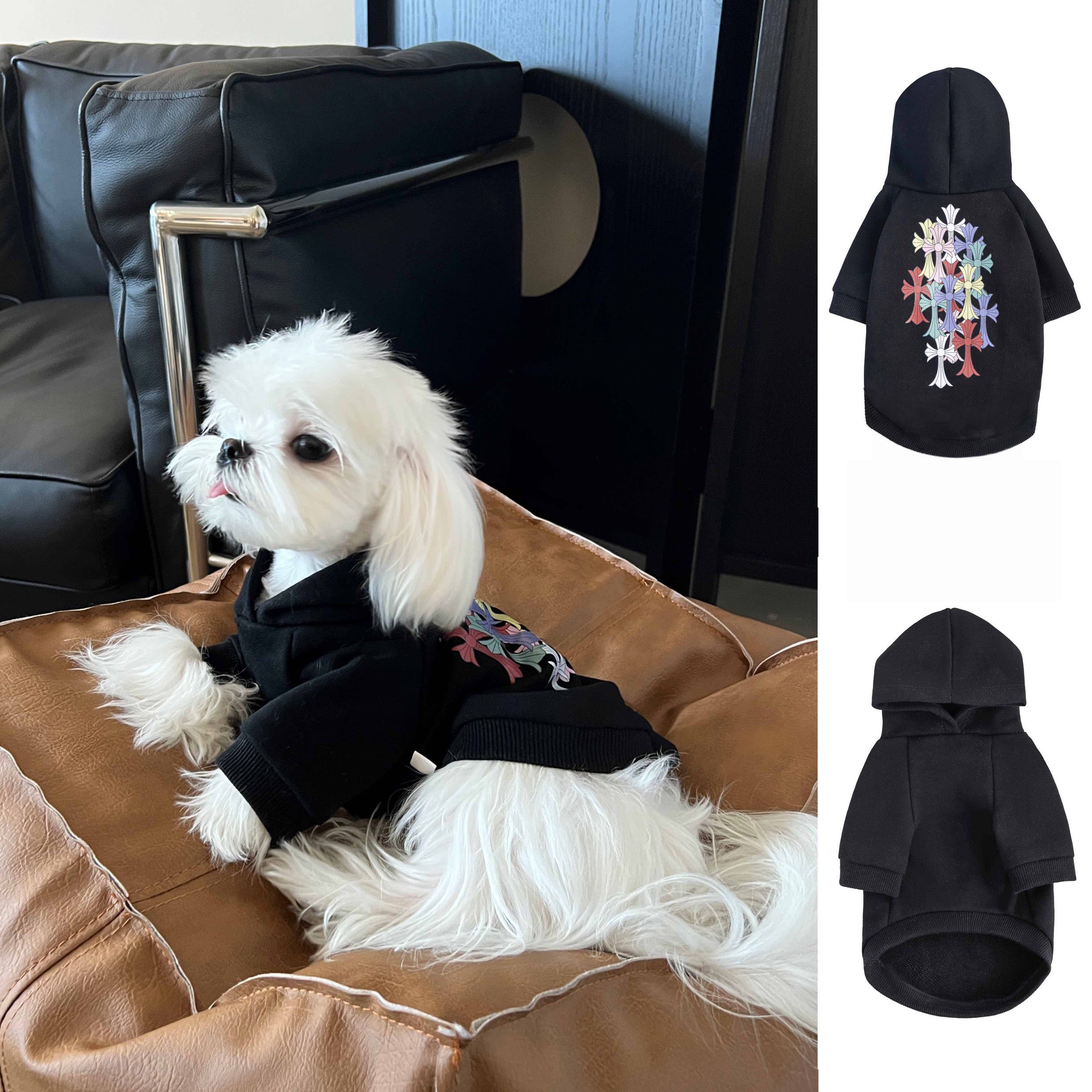 Dog Hoodie in Black Color Dog Cloth